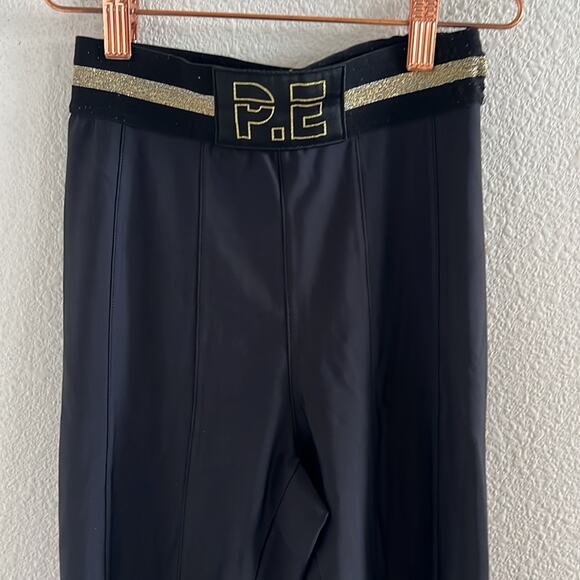 PE NATION Riseball Legging Black Spellout Athleisure Active Pants XS - Picture 4 of 12
